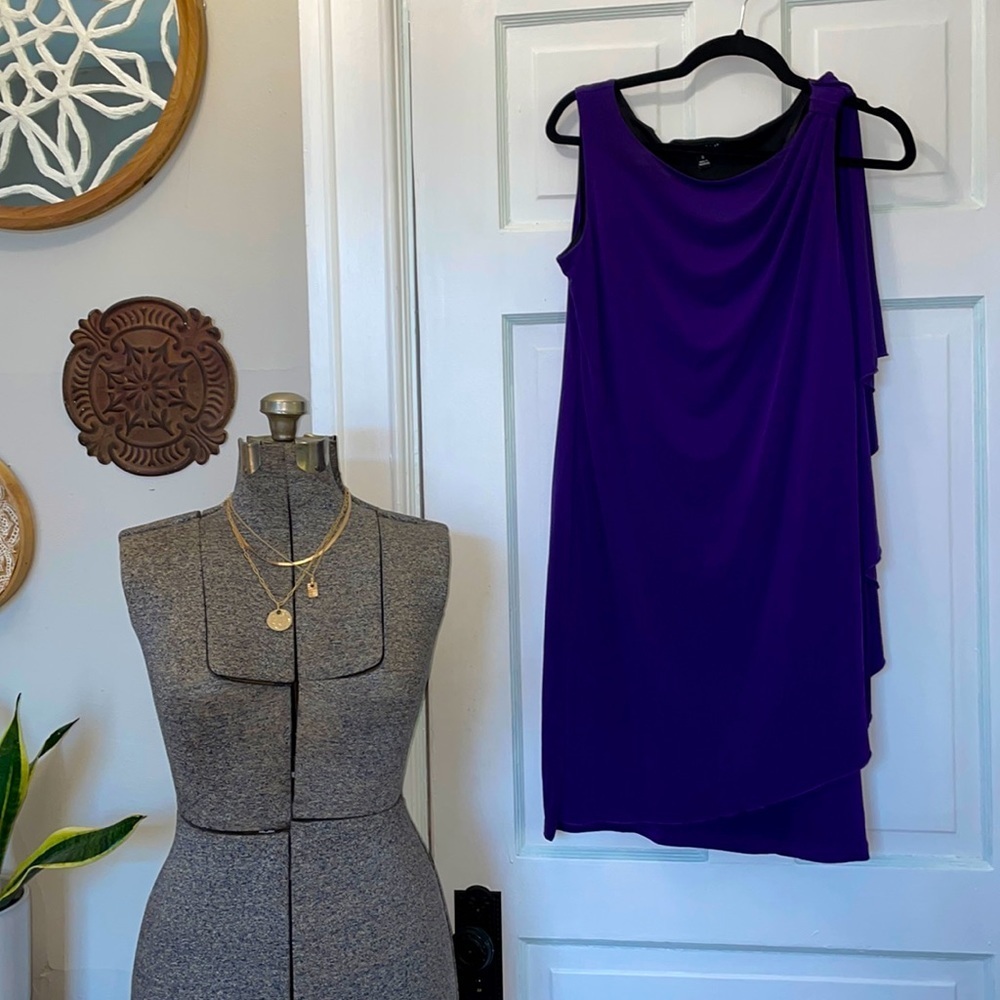 Vintage Purple Shift Cocktail Dress